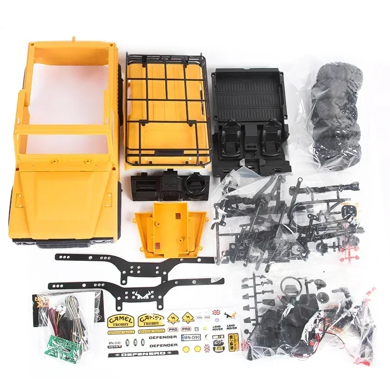 Para mn98 mn98k kit versão 4wd rc carro 1/12 escala defender carro de controle remoto elétrico com luz led para crianças e adultos