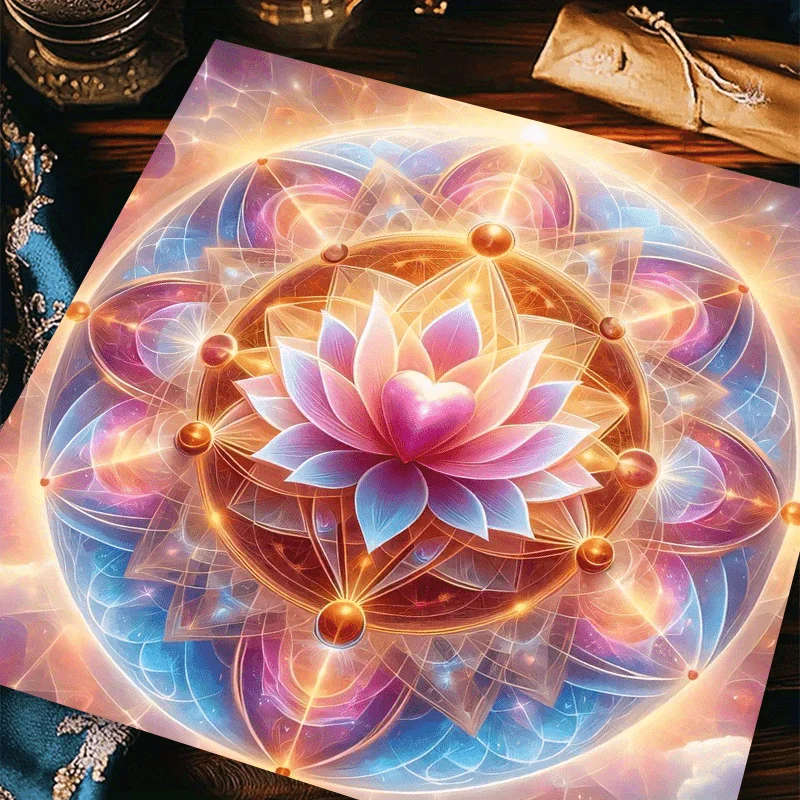 1pc A Non-Slip Rubber Base Tarot Cloth Featuring a Pearl Sun Design, Perfect for Altar Tables