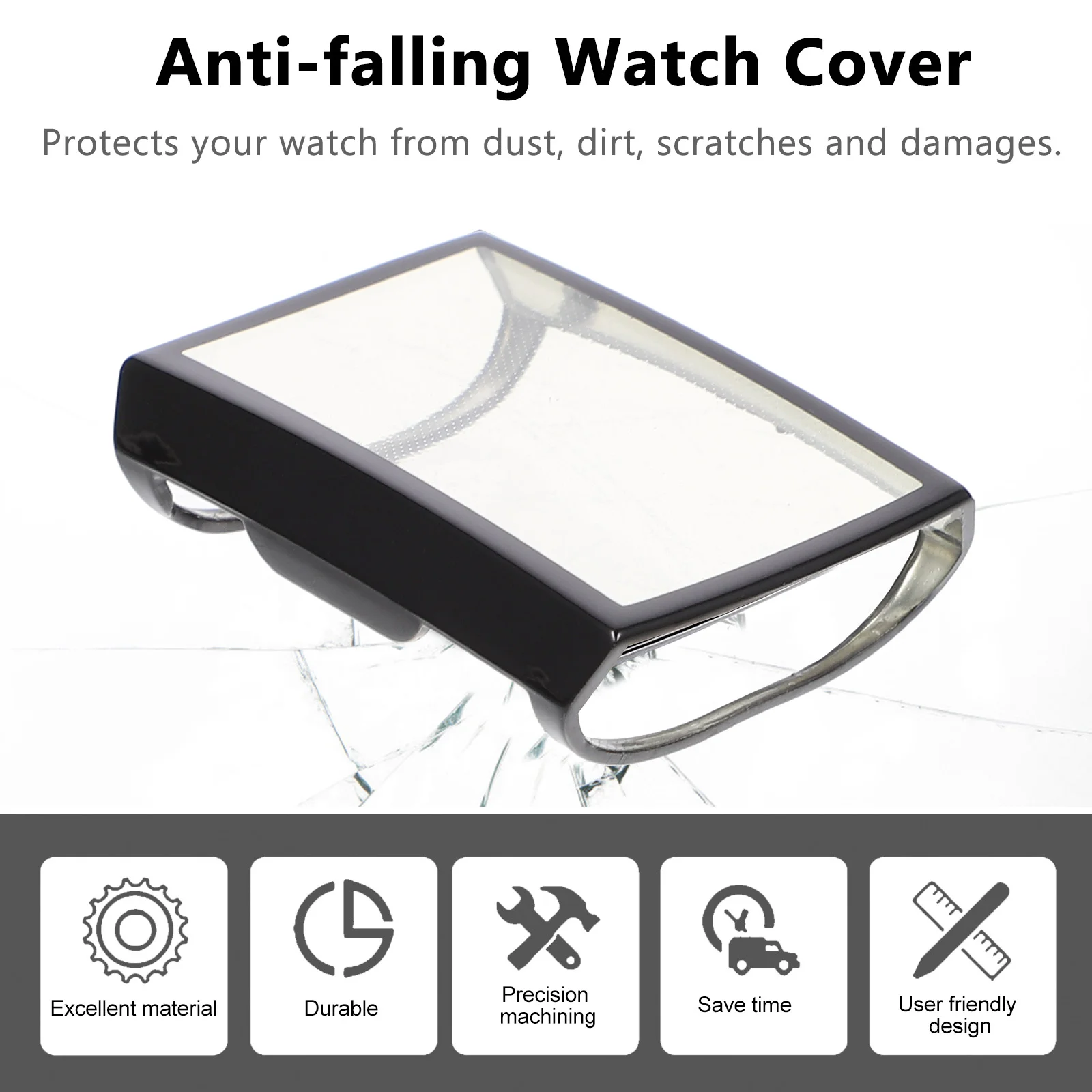 Watch Case Travel Smartwatch Plating Cover Bracelet Protector Compatible for Fitbit Charge 3/4