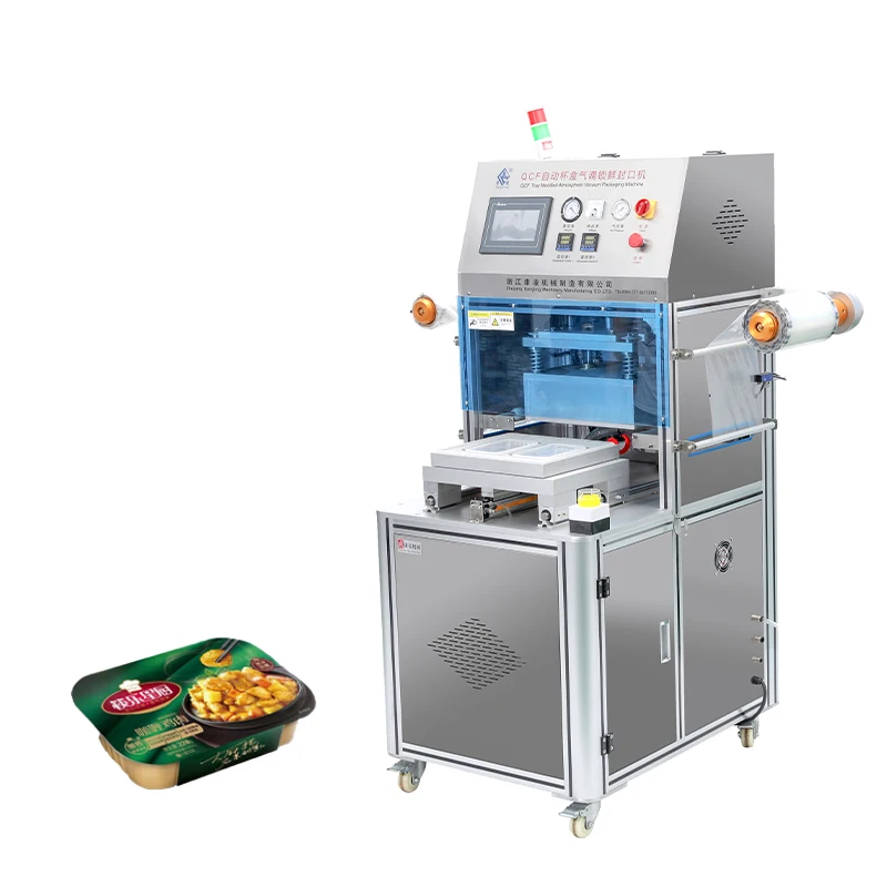 Automatic Tray Modified Atmosphere Vacuum Packaging Machine Food Tray Sealing Machine Plastic Food Tray Sealer Machine