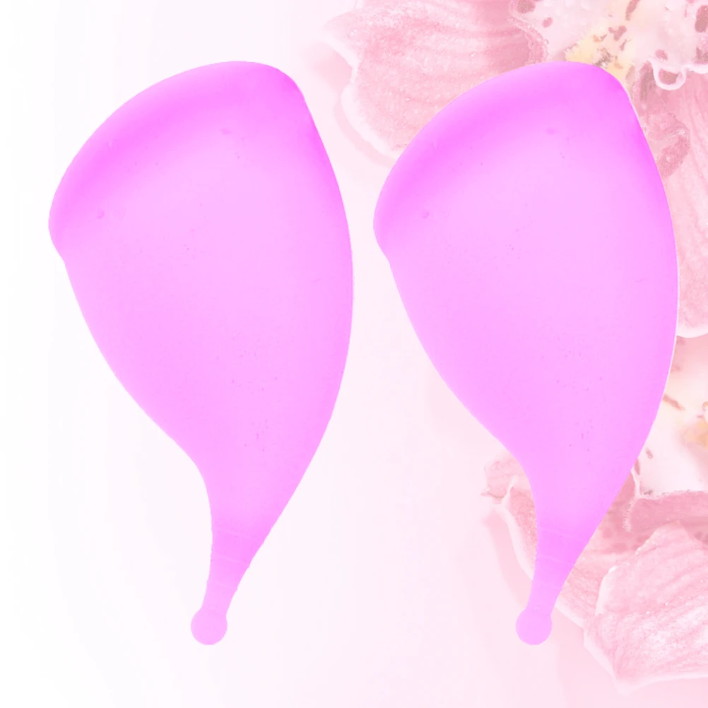 

2pcs Silicone Menstrual Cups For Women Leakproof Reusable Eco-Friendly Comfortable High Temperature Resistant Dustproof