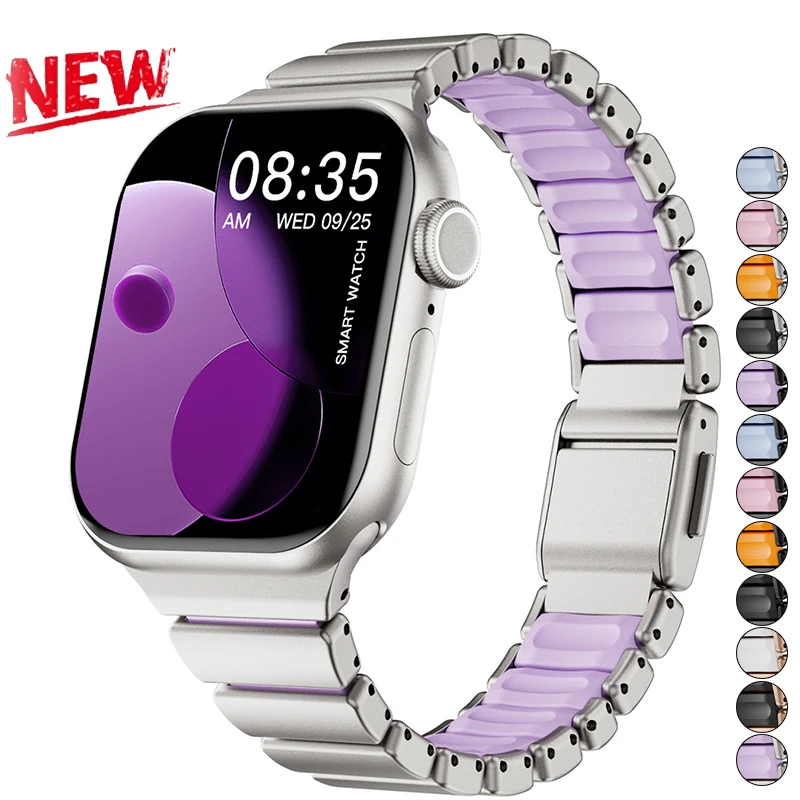 Edelstahlarmband für Apple Watch 38mm 40mm 41mm 42mm Magnetband für iWatch Serie 11 10 9 8 7 6 5 4 SE 3 Armband