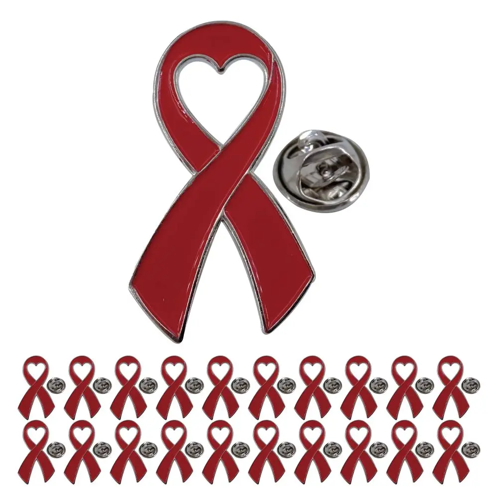 دبابيس التوعية الشريطية السائبة - سرطان الثدي، الصحة العقلية، إيدزات في الواقع الافتراضي، القلب، الوقاية من استخدام الطفل، أرجواني أزرق أخضر أحمر