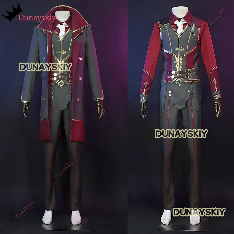 Anime Game LOL Arcane Silco Cosplay Costume League of Legends RolePlay Outfit Vintage Blazer Coat With Wig 2025Halloween Party