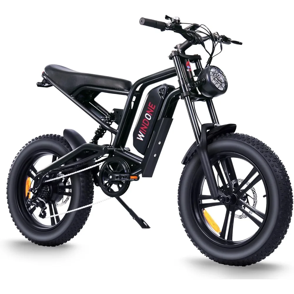 

E2/K20 Electric Bike for Adults, 46.6/60 Mile Range, 750W/1000W Peak Ebike with All-Terrain 4.0" Fat Tires and Shock Absorption