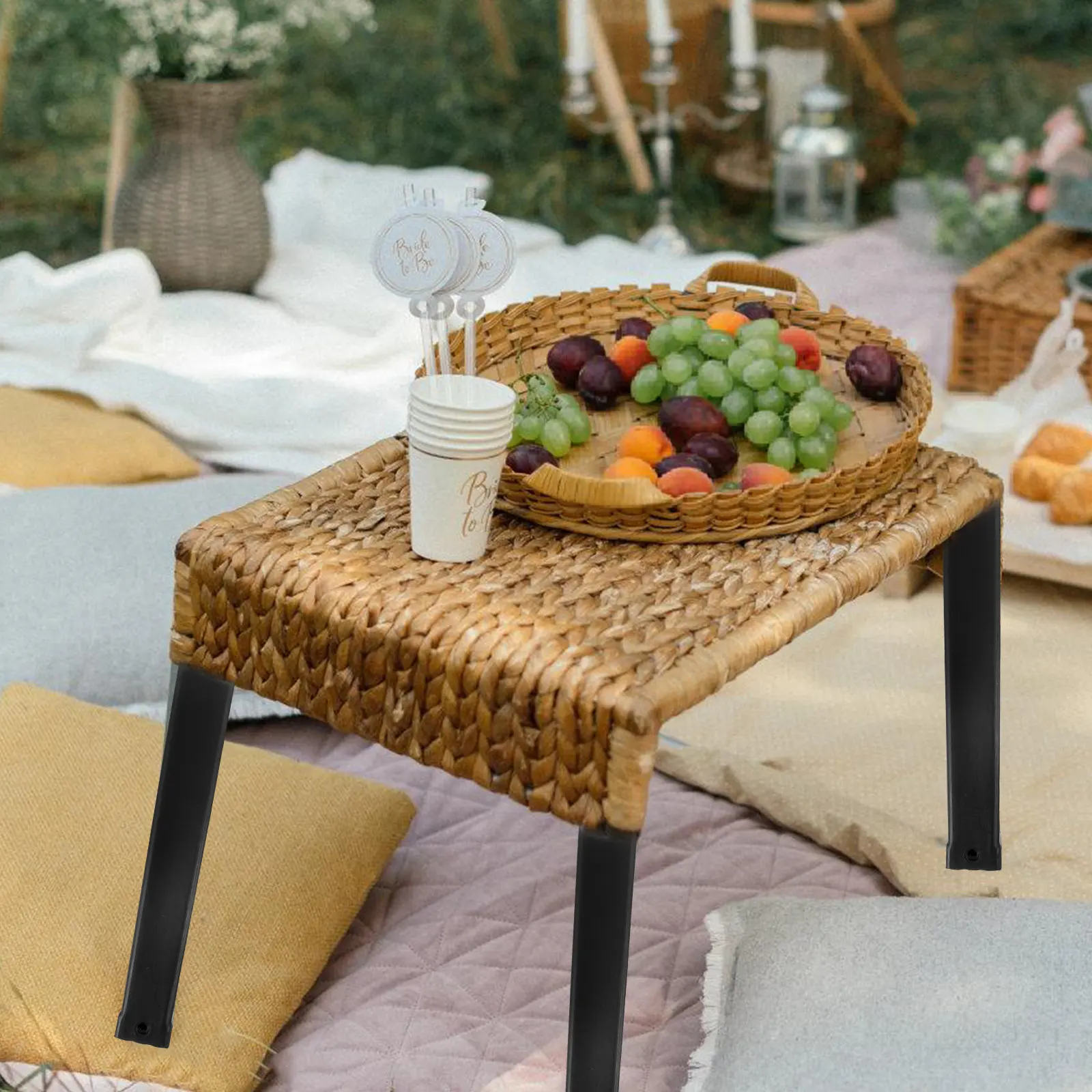 4Pcs Foldable Table Legs Plastic Desk Leg Bracket for Computer Desk Office Study Outdoor Travel Multipurpose Lightweight Strong