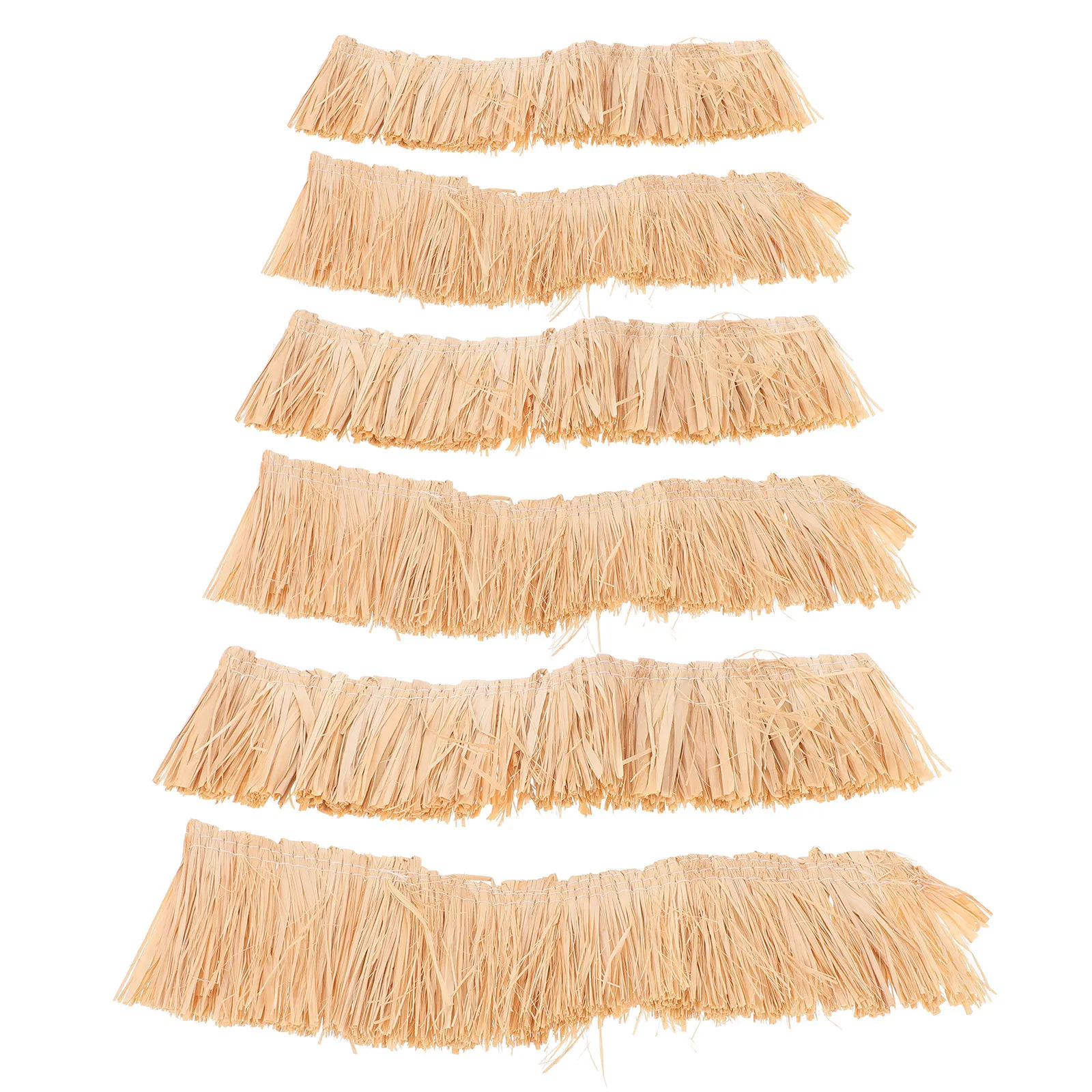 

6Pcs Miniature Thatch Roof Straw Thatched Roof 20x5cm DIY Fairy Garden Decor Decorative Hay for Micro Landscape Diorama