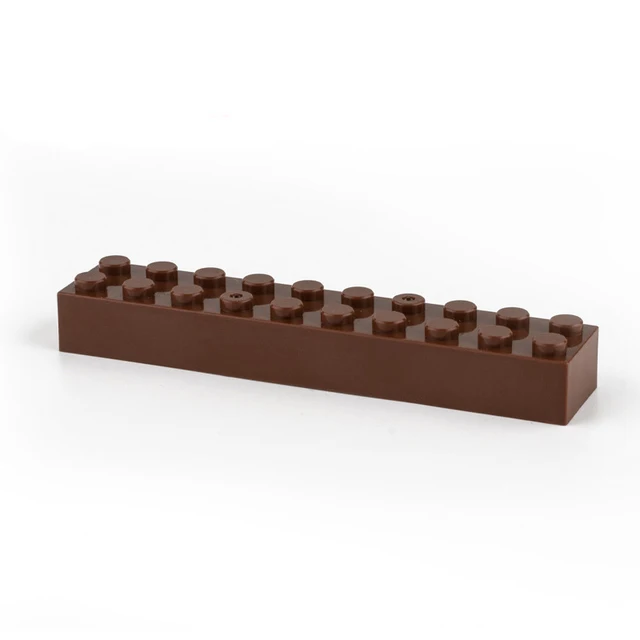 Building block 1X4 1X8 2X2 2X6 2X10 hole Brown brick basic accessories education creativity compatible brand building block toys