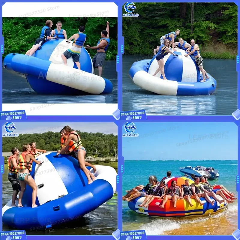 Hot Commercial Grade Inflatable Disco Boat Water Toy Floating Spinner Water Saturn for Sale