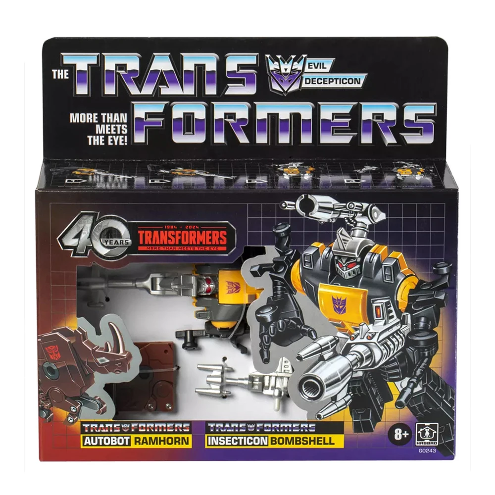 [Auf Lager] Hasbro Transformers Retro 40th Anniversary G1 Bombshell & Ramhorn Classic 12,7 cm Actionfigur Robotermodellspielzeug