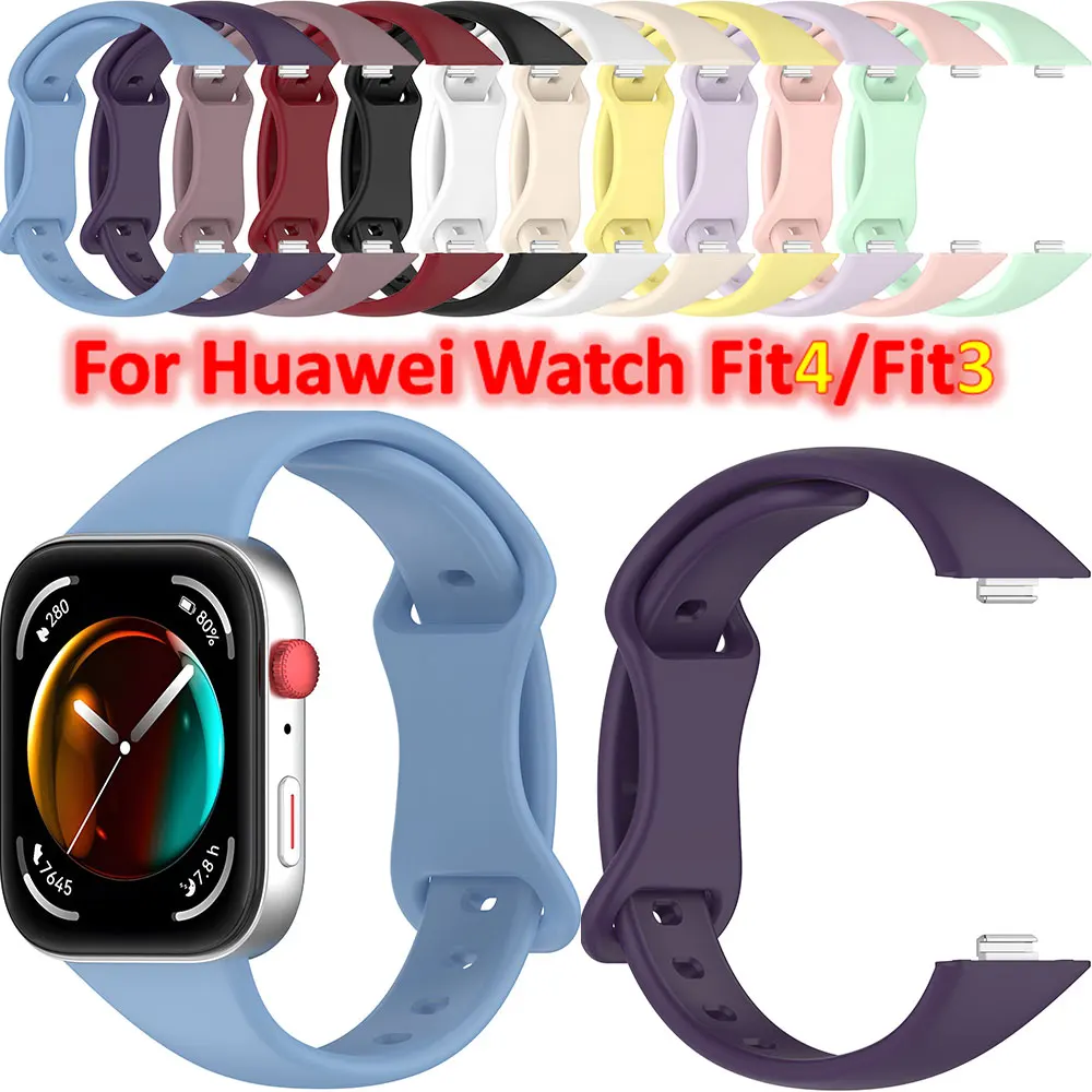 Pulseiras de silicone para huawei relógio fit4 original esporte smartwatch acessórios pulseira cinto correa para huawei relógio fit3