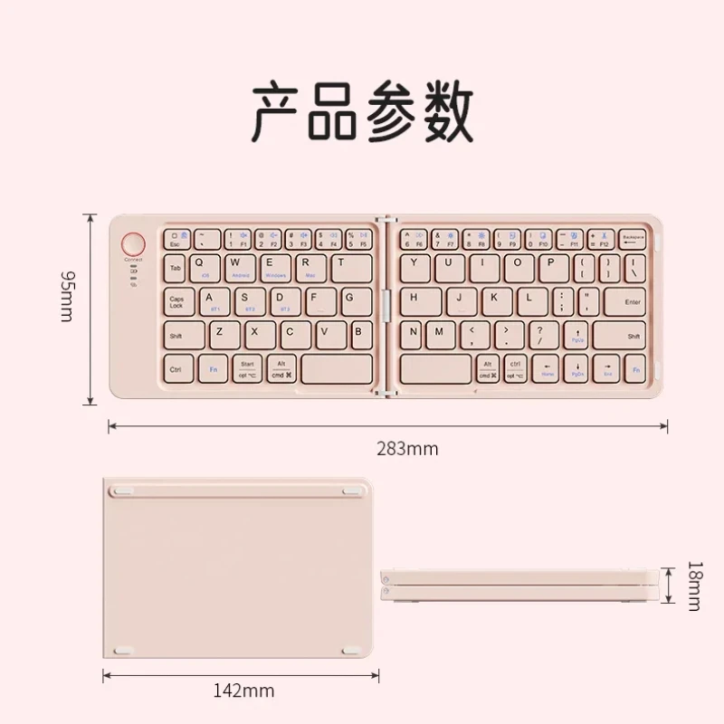 Bluetooth Wireless Foldable Keyboard Mouse Combo Portable Silent Mini Kit Compatible With iPad Laptop Tablet Office Travel Use view 5