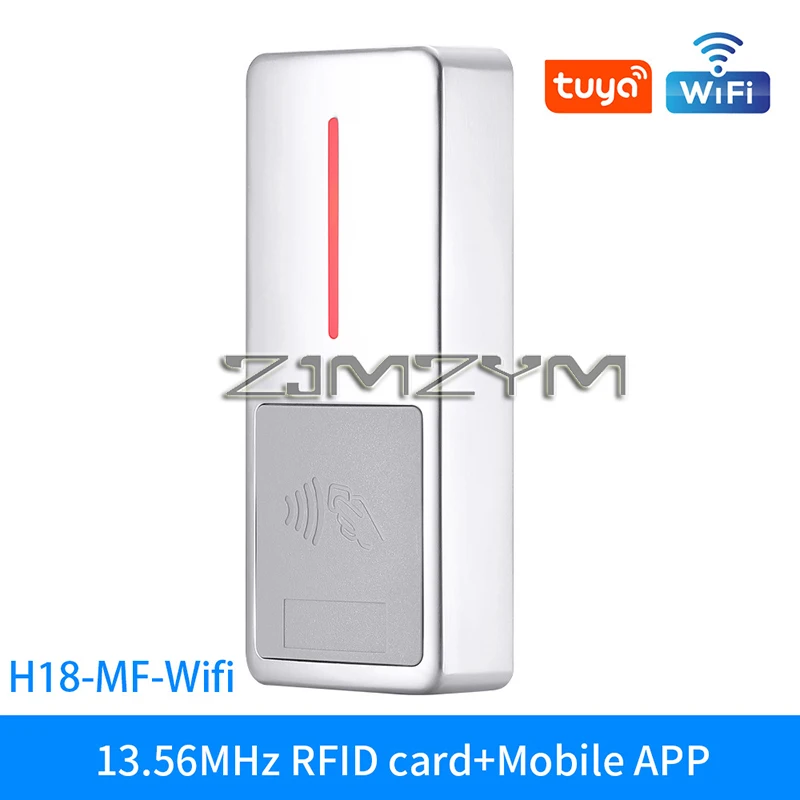 2.4G WIFI TUYA Zinc Alloy Metal Keypad IP67 Waterproof 10000 User RFID Card Reader WG26-44 Controler for Access Control System