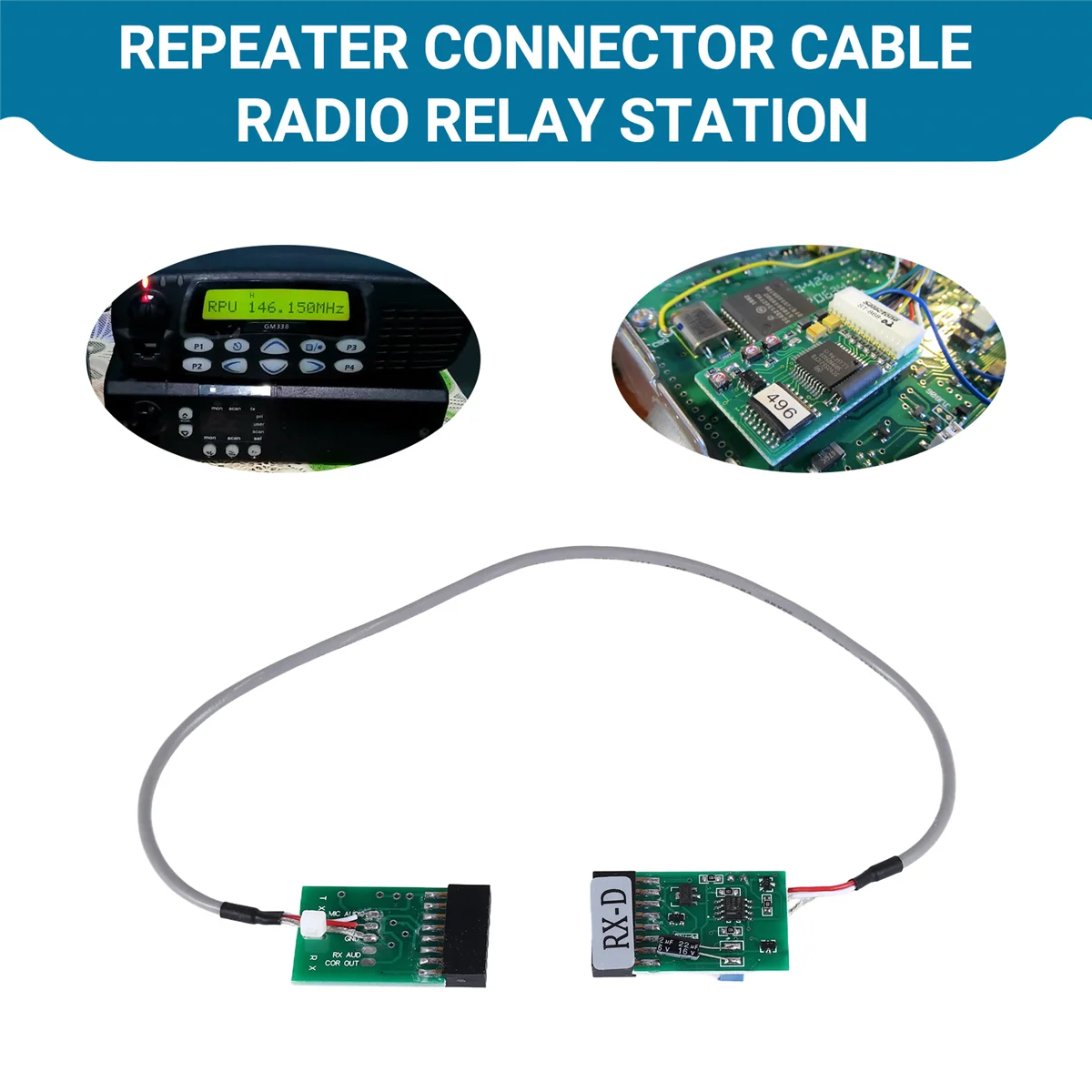 N37R_9Y Yinitone Radio Relay Connector Cable for Motorola GM300 GM338