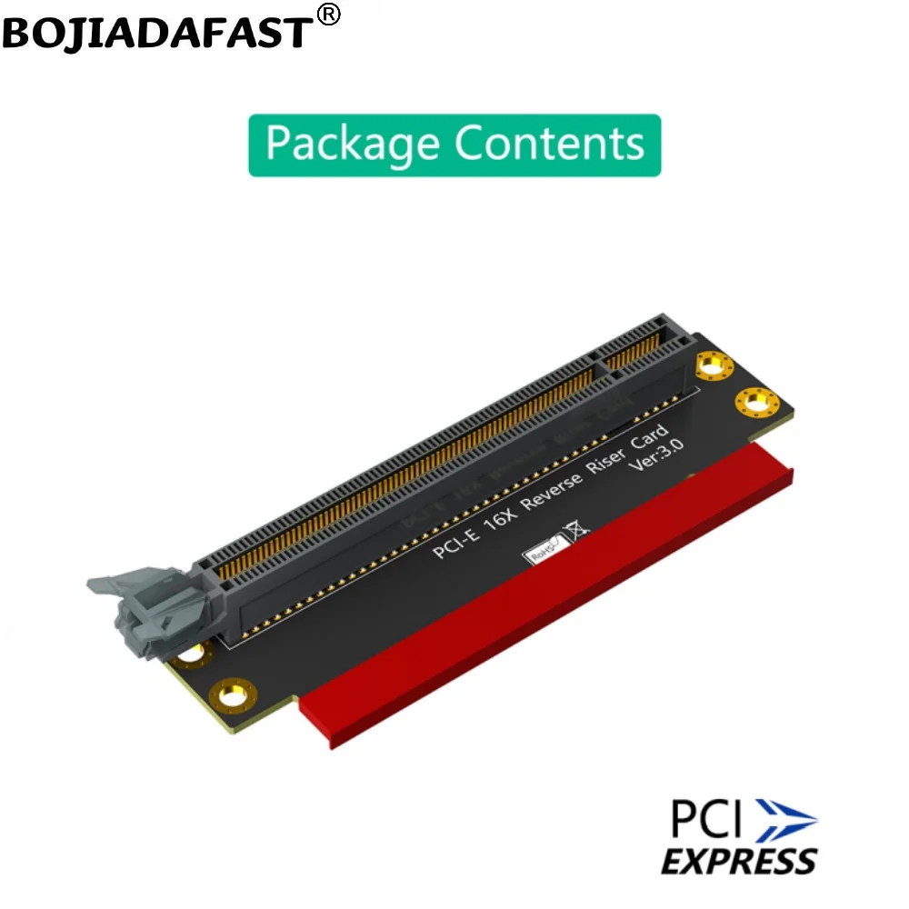 리버스 PCI 익스프레스 3.0 16X-PCI-E X16 어댑터 라이저 카드, 2U 서버 케이스 (CPU 방향 설치), 270 도