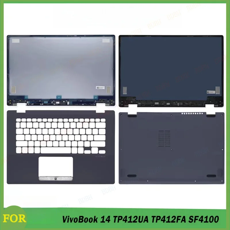 New For VivoBook 14 TP412UA TP412FA SF4100 Laptop Screen Back Cover Keyboard Bezel Bottom Base Case Replacement ACD Cover