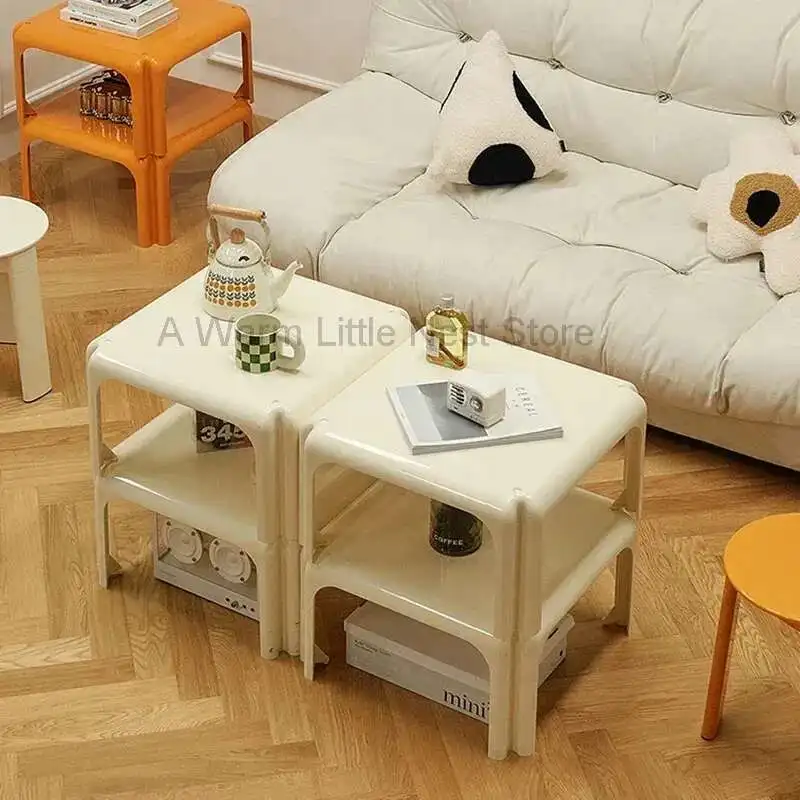 

Furniture Living Side Room Table Sofa Plastic Coffee Tables Creative Storage Rack Bedroom Nightstands Nordic Home Accessories