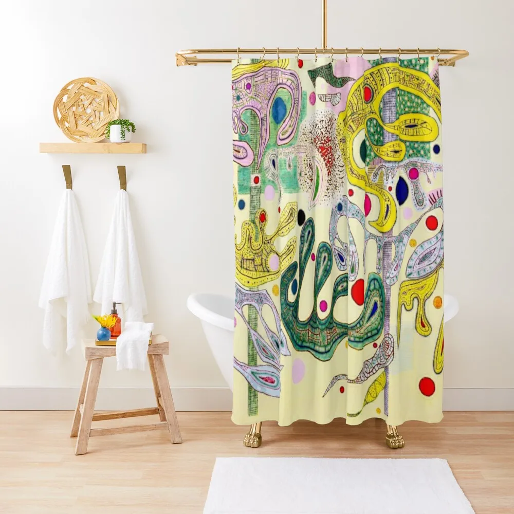 

Capricious Forms | Wassily kandinsky Abstract art Shower Curtain Cover Bathroom And Shower Curtain