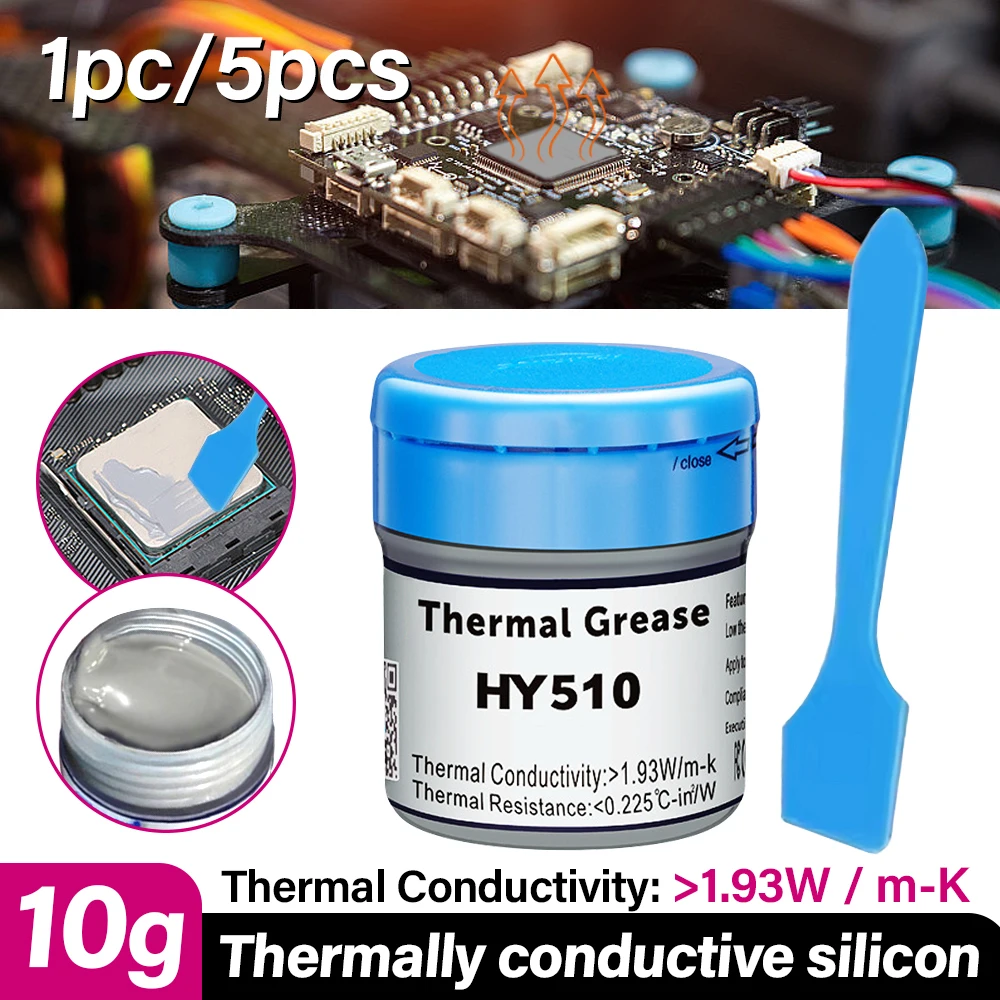 HY510 10G Gray Heat Dissipation Paste Desktop Computer CPU Silicone Grease Graphics Card Thermal Conductivity Paste Cooling
