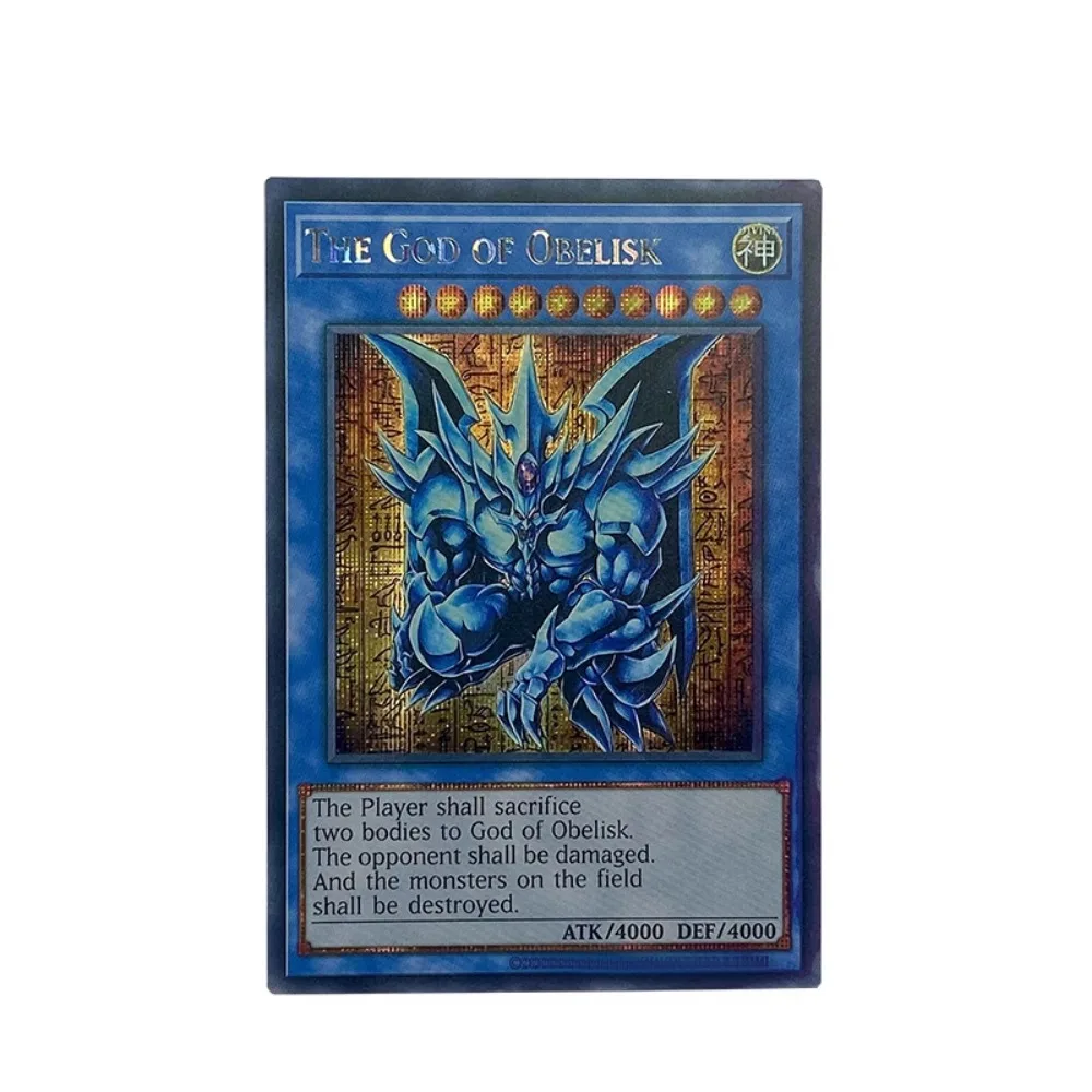 DIY Yu-Gi-Oh! Egyptian God Obelisk the Tormentor Slifer the Sky Dragon  Anime peripheral game collection card holiday gift