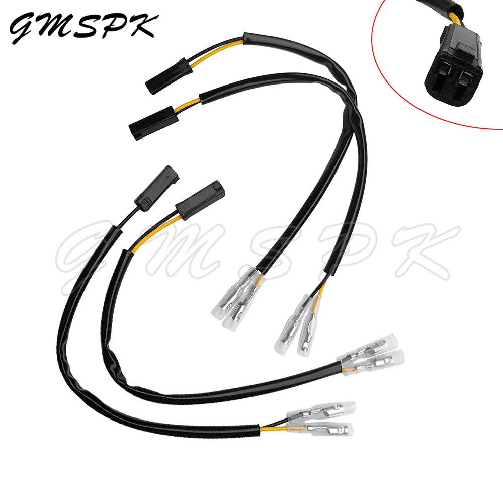 

2/4X Turn Signal Wire Adapters Indicator Cable Plug Connector Fit for SUZUKI V-Strom 650 1000 1050 GSR GSXR GSXS 750 1000 SV650