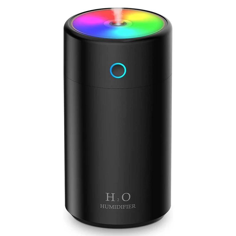 

Humidifier Mini USB Air Humidifier 400Ml With Colorful Night Light Auto Power Off For Home Car Bedroom Office