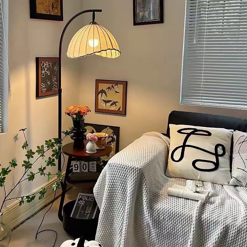 

bedroom bedside table integrated grapefruit lamp living room sofa next to the atmosphere coffee table fishing lamp floor lamp