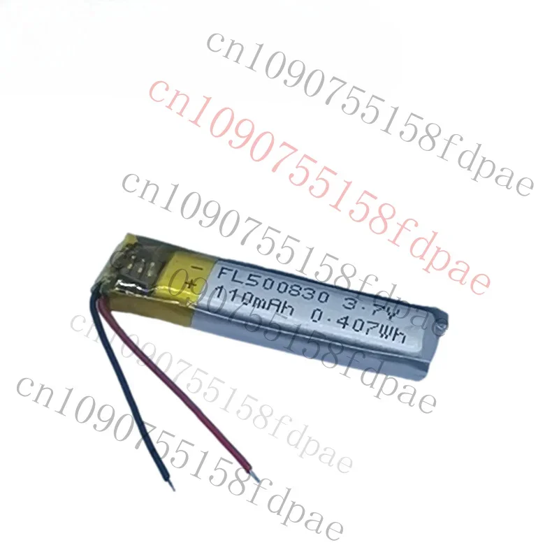 

Premium 3.7V Polymer Lipo Battery 500830 110Mah for Bluetooth Headset 3D Glasses Timer