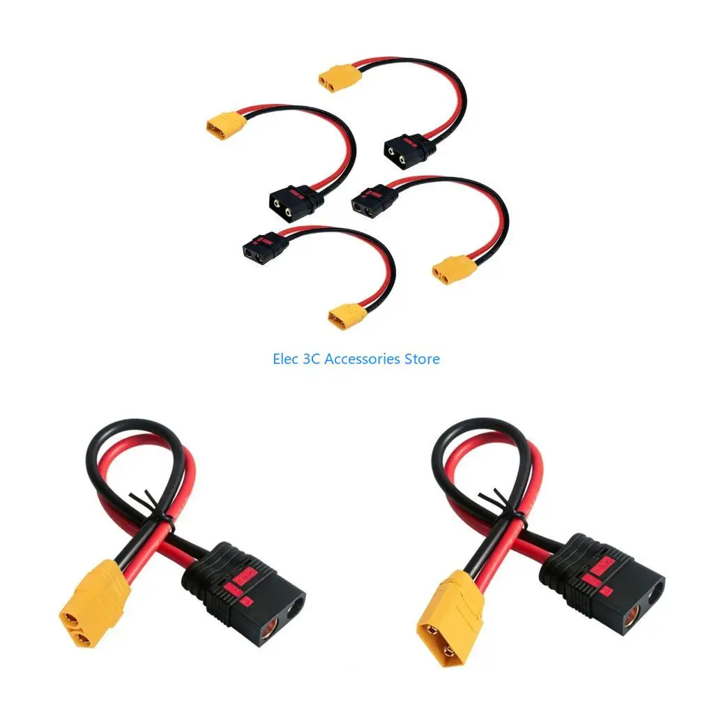 Y51A Heat Resistant QS8 XT90 Charging Link Wire 10AWG for Heavy Duty Battery Packs