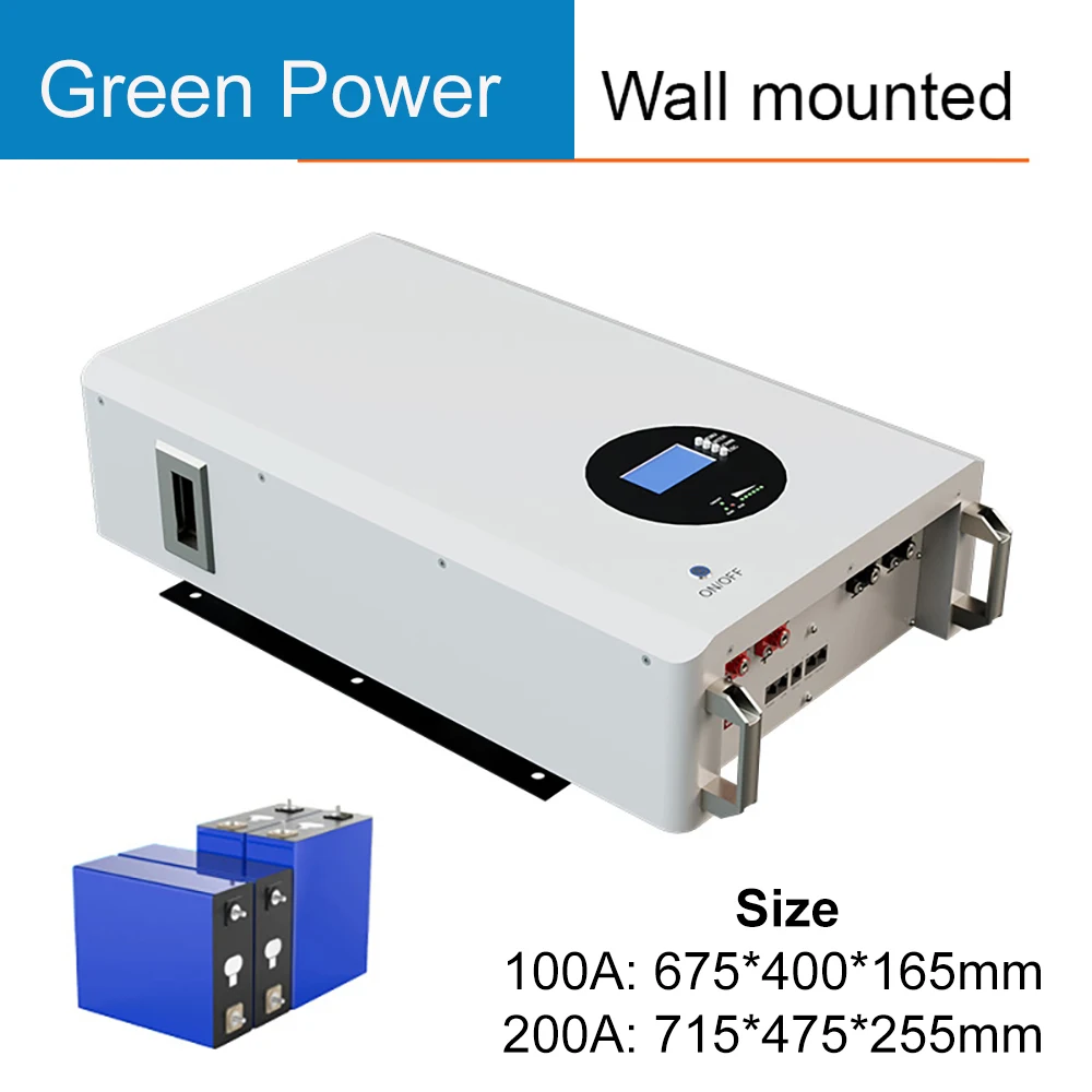 Ukraine Local Warehouse 51.2V 100Ah 200Ah Lithium Battery 5KWh 10KWh 48V LifePO4 Wall Mounted Home Energy Storage Solution