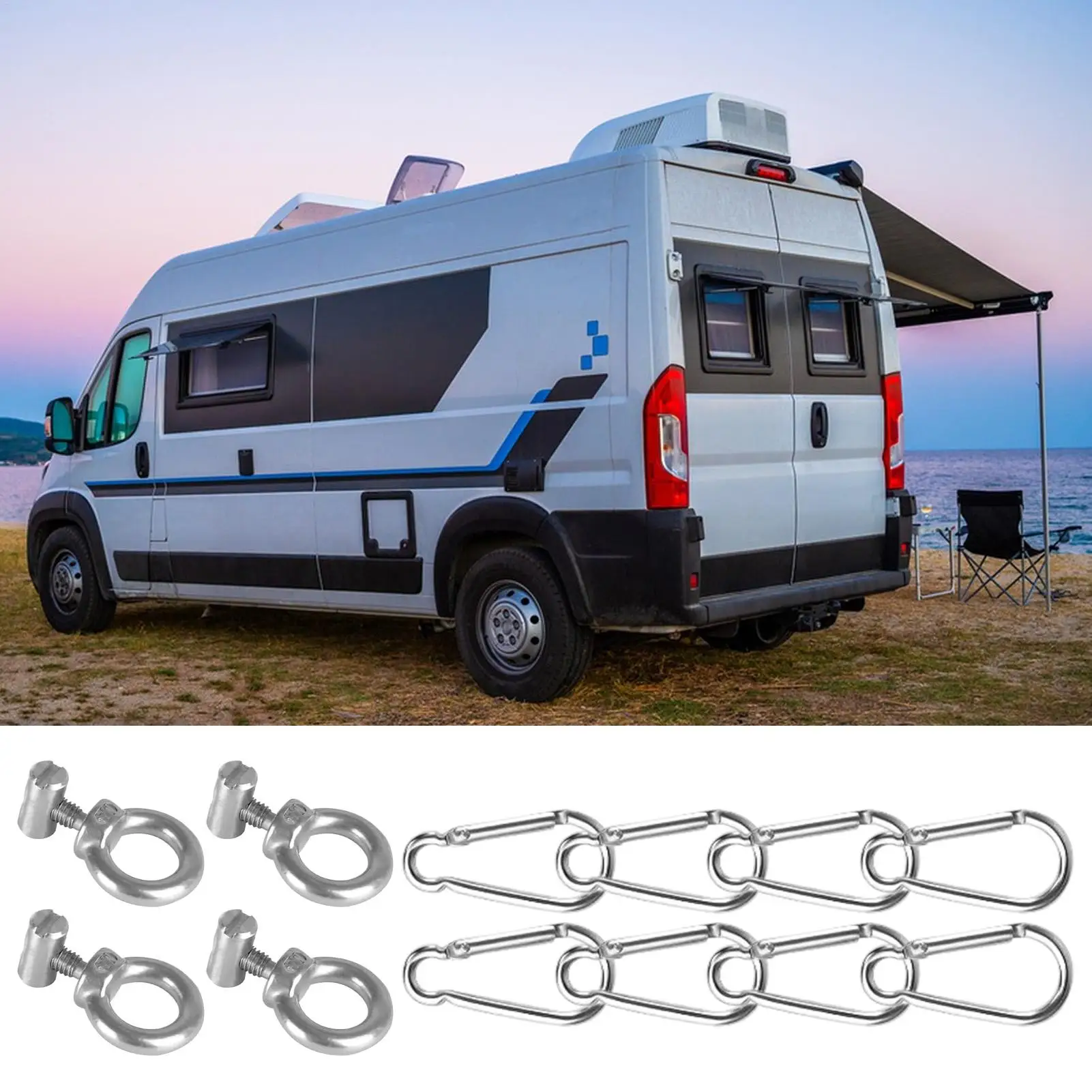 

Крепление для каяка, рельс с проушиной, вертикальное крепление с проушиной, крепление для навеса, шнур, веревки, держатель, винты для каяка, детали для автофургона