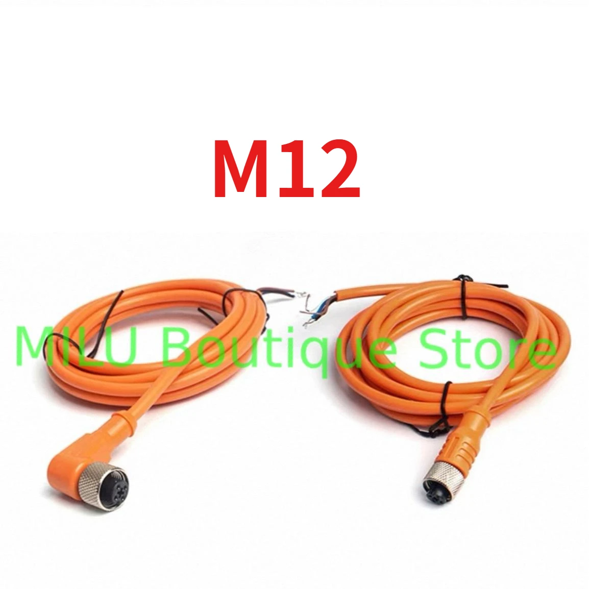 M12 NPN/PNP Näherungssensor-Anschluss mit LED-Winkeltyp, weibliches Sensorkabel, Steckverbinder, 5 m Kabel