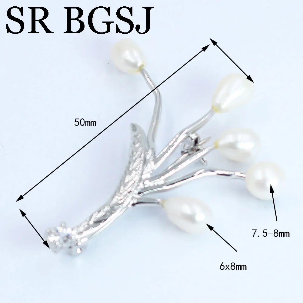 80% OFF New product promotion Mother\'s Day Gift Genuine Natural Freshwater Pearl Pin Brooch