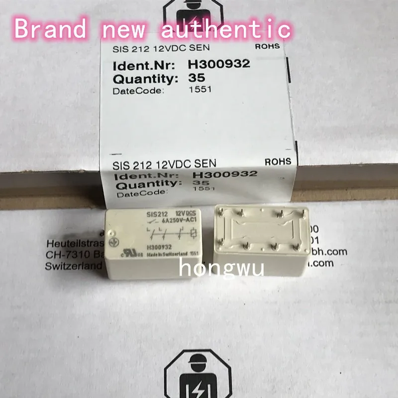 

100% Original New 1PCS SIS212-12VDC relay 6A 8pins