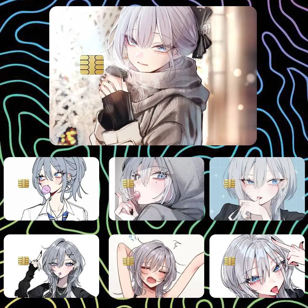 

Haimiya Senpai Wa Kowakute Kawaii Manga Sticker Film Tape Skin for Credit Card Debit Card Cartoon Waterproof Stickers