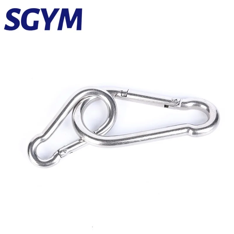 Carabiner Clip Stainless Steel 304 M4 M5 M6 M7 M8 M10 M11 M12 Locking Durable Spring Snap Hook Carabiner Clips for Outdoor