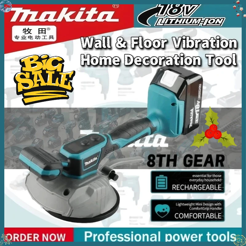 

Makita Tile Laying Machine with 8 Speed Adjustment High Capacity for Wall & Floor 18V Vibration Home Decoration Tool