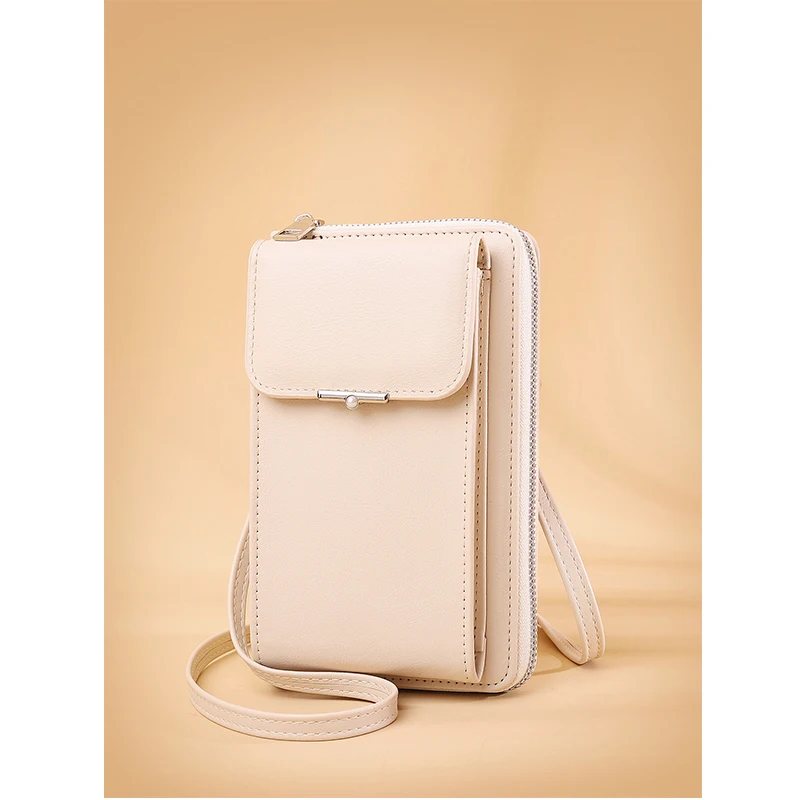 2024 new mobile phone bag, women’s crossbody bag, shoulder bag, fashionable large-capacity storage bag, metal pearl decoration,