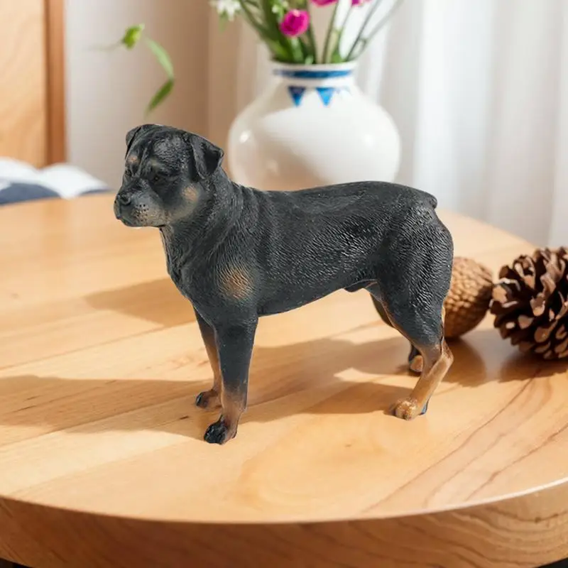 Figurine de chien de simulation pour la décoration de la maison, figurine de chiot, sculpture d'animaux, modèle de bouledogue Schnauzer, figurines d'action mignonnes, cadeaux de jouets pour enfants