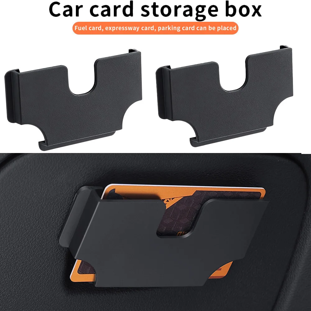 New Creative Car Interior Card Storage Box Universal Ticket Voucher Fuel Highway Toll Card Holder Fit Car SUV Truck Van Vehicles