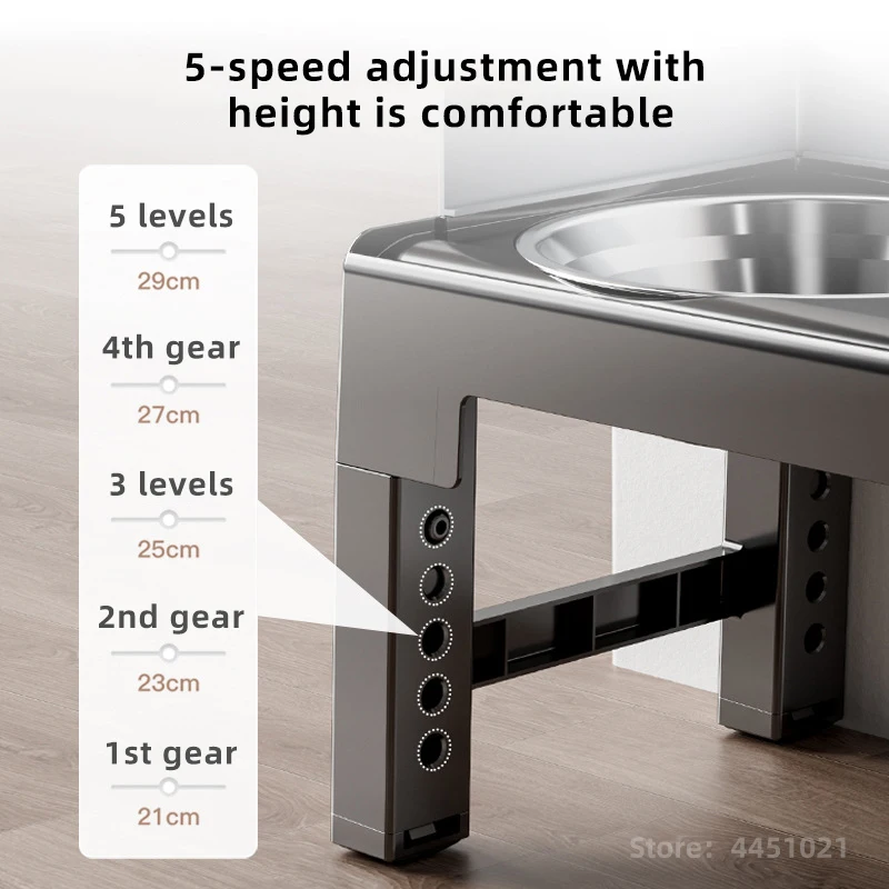 Medium Large Dogs Adjustable Height Dog Feeder Stainless Steel Elevated Bowl Cat and Dog Bowl Feeder Slow Feeder Dog Bowl Pet