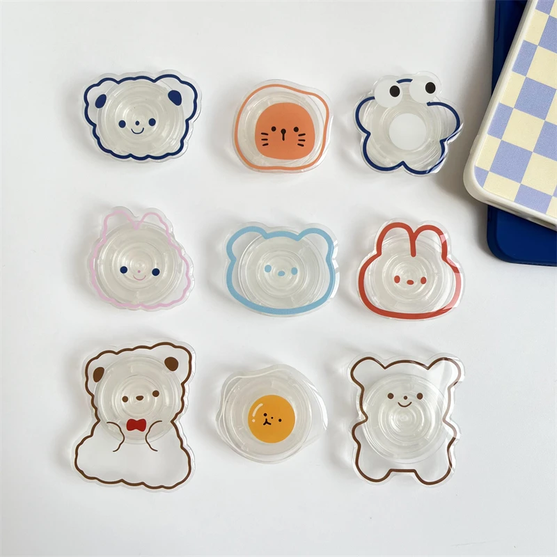 Cartoon Animal Korean Cute Bear Folding Grip Holder Socket Pocket Support Mobile Phone Finger Ring Griptok Expanding Stand