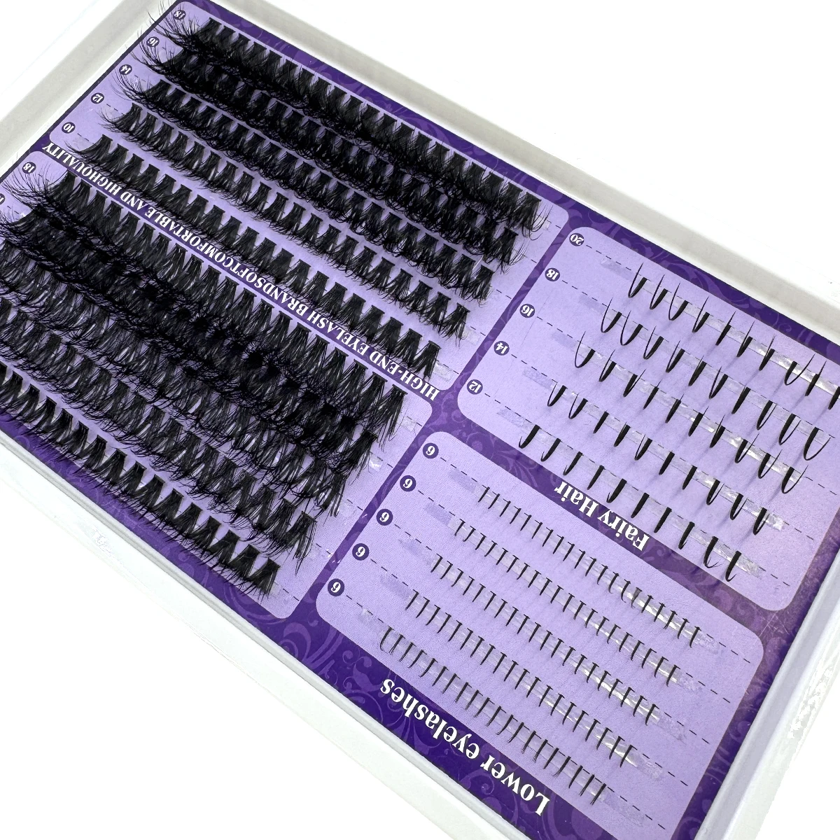 20 Reihen Wimpernspikes Wimperncluster Volumen Einzelwimpern Wispy Wimpern DIY Spiky Lash Extension Manga Cluster Wimpern – Detail 4