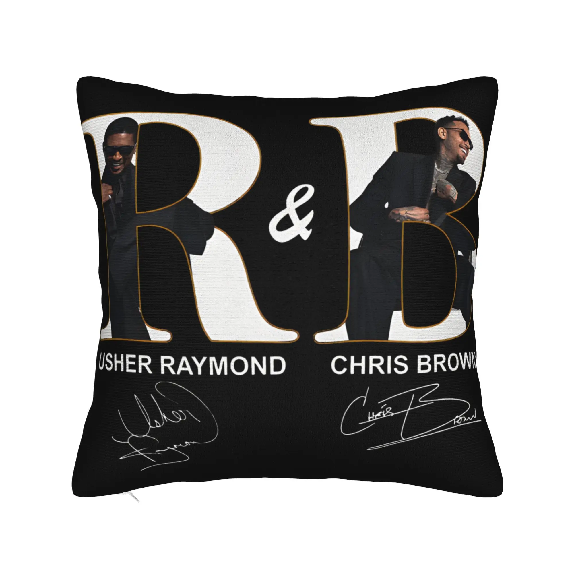 Chris Brown And Usher The Rb Tour Pillow Case  Raymond And Brown Novelty Pillow Cover Soft Pillowcases For Couch Sofa Bedroom