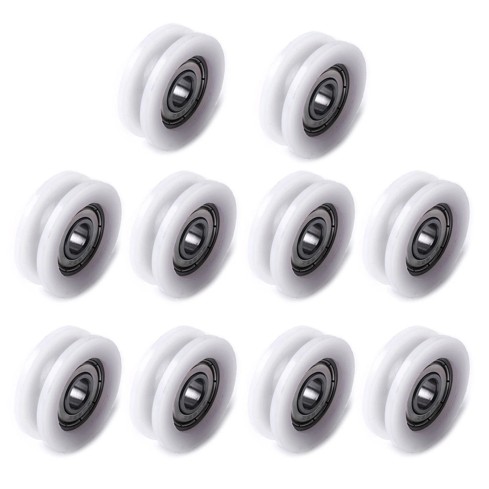 

10pc Sliding Door Wheel Roller U Groove POM Caoted With 608zz Bearing Pulley Wheels Roller for Door Windows Shower Pulley Drawer