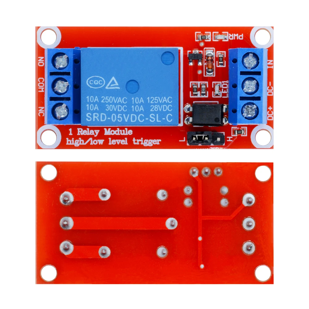 1 Channel 5V 9V 12V 24V Relay Module Board Shield With Optocoupler 12V Relay Module Support High and Low Level Trigger