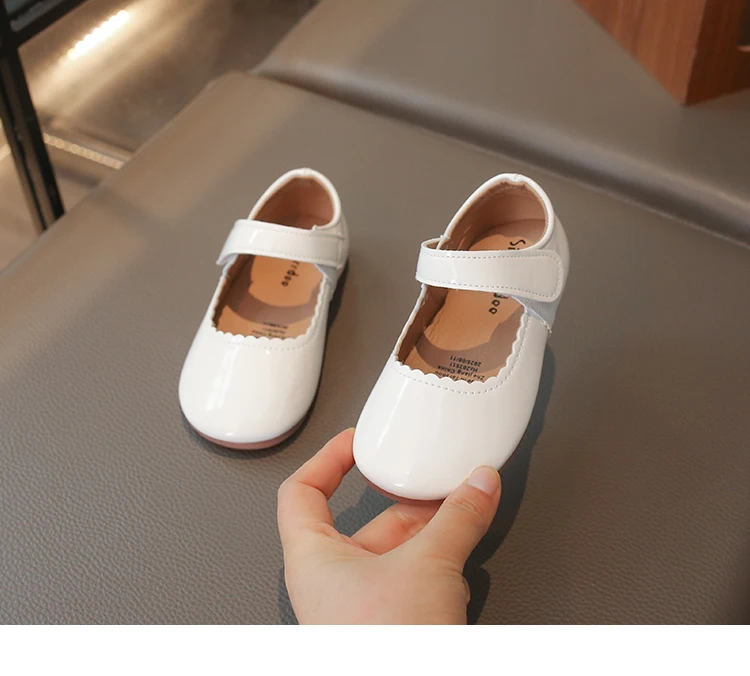 Girls Soft Bottom Multi-color Leather Spring Autumn New Baby Girl Bright Color Leather England Style Breathable Princess Shoes