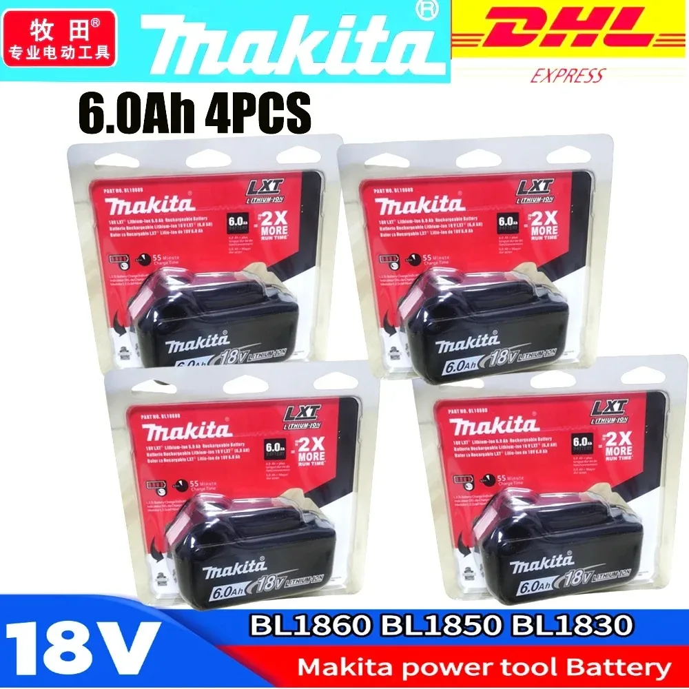 

100% Genuine 18V Makita 6Ah/5Ah/3Ah for Makita Battery BL1840 BL1830B BL1850B BL1850 BL1860 BL1815 Replacement Lithium Battery