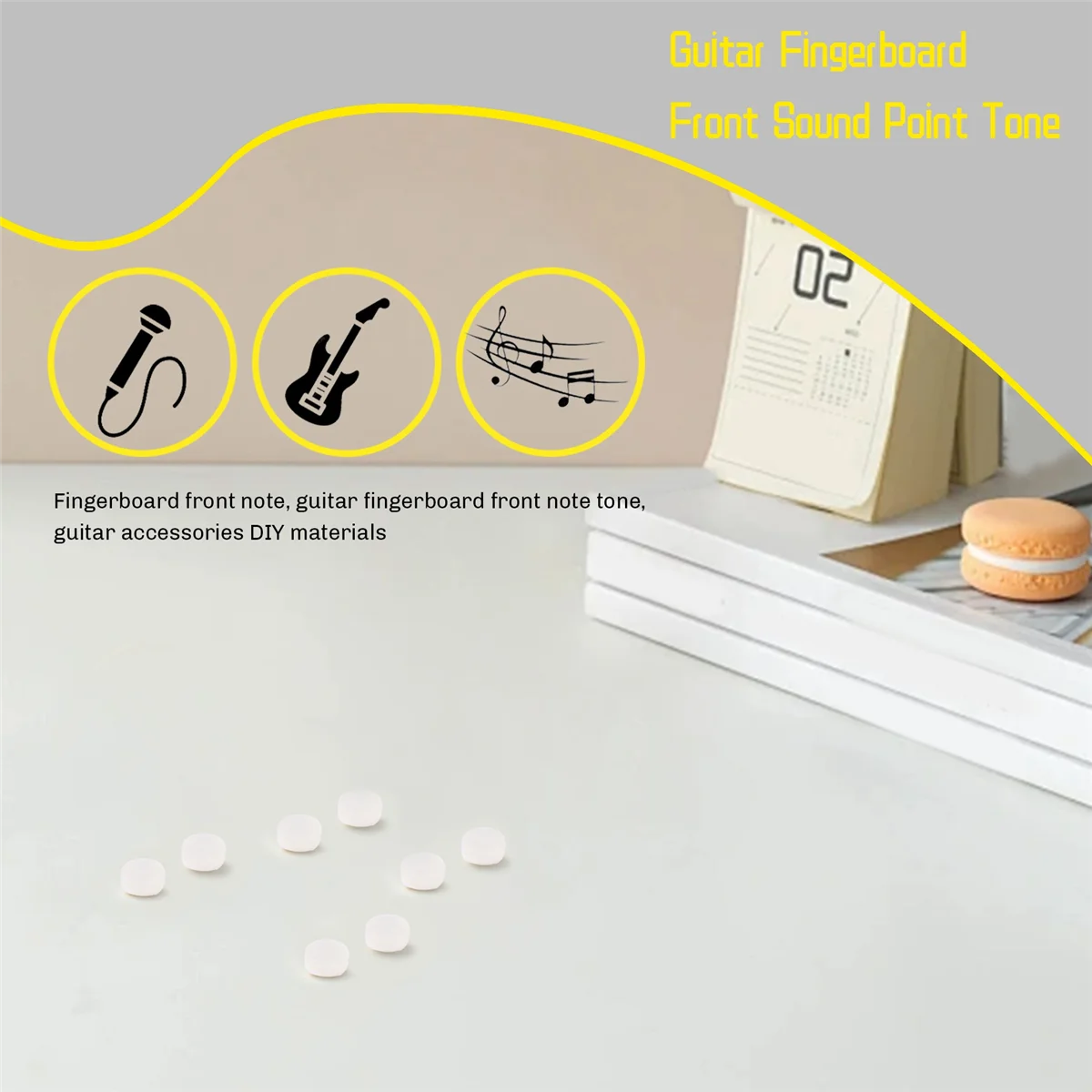 Fingerboard Inlay Neck Side Dot, material luminoso, 6mm, apto para guitarra, 100pcs