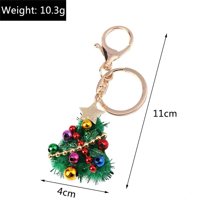 Leslie Bestseller Frohe Weihnachten Schlüsselanhänger Modischer Flauschiger Weihnachtsbaum-Schlüsselanhänger Handtaschenanhänger Neujahrs-Schmuckgeschenke – Detail 6